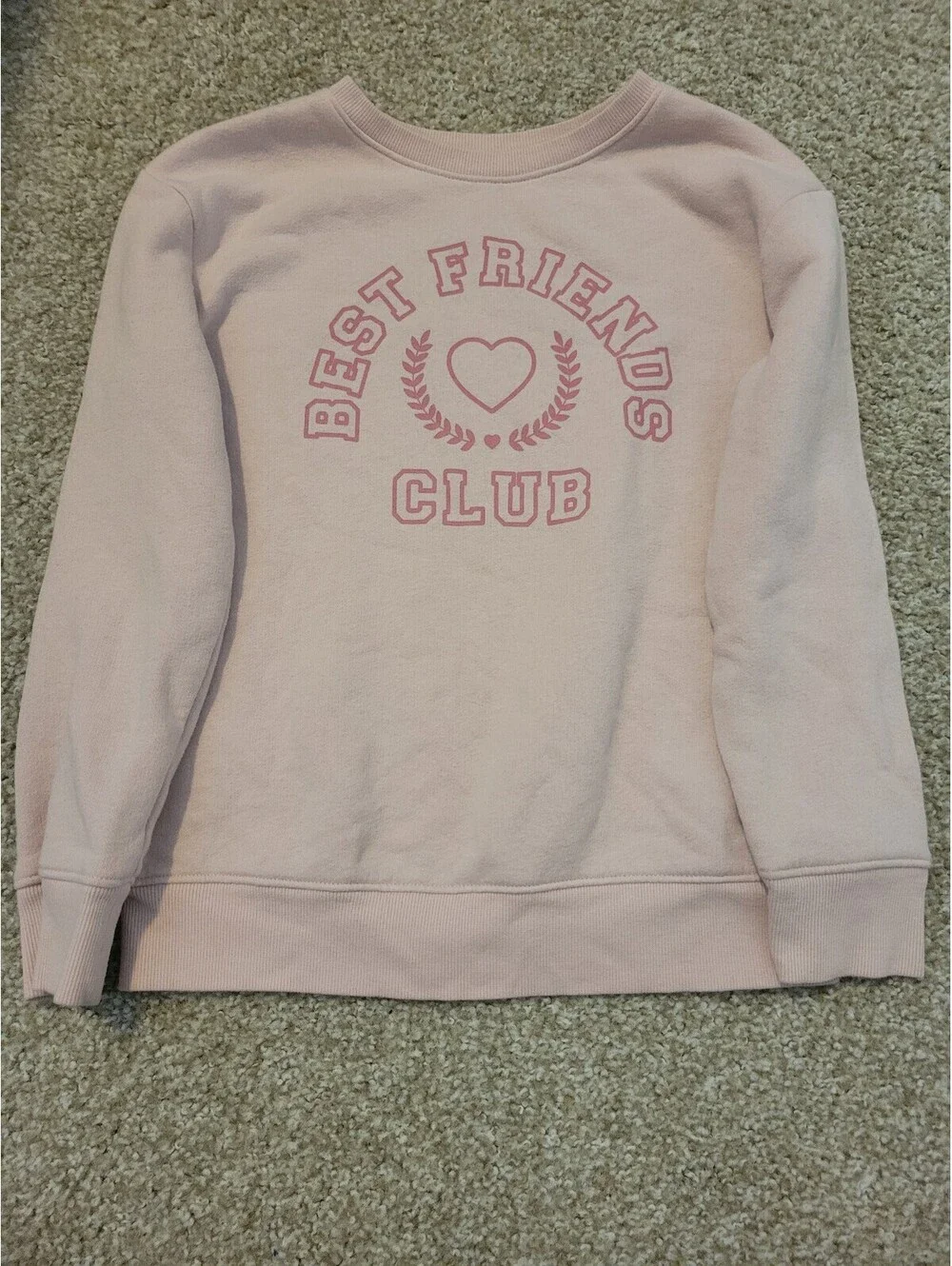 Jumping Beans Girls Pink Best Friends Club Pull Over Sweater Size 7